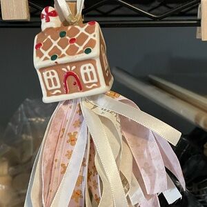 Gingerbread House Ornament with Ribbons